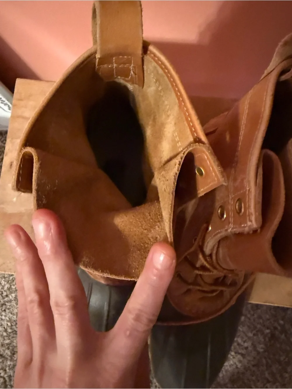 L.L. Bean Women's Brown Leather Bean Boots size 9